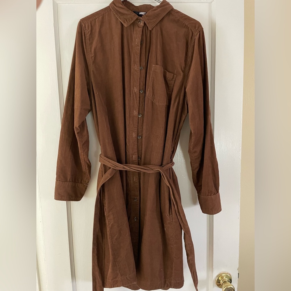 Lands' End Corduroy Button Up Dress